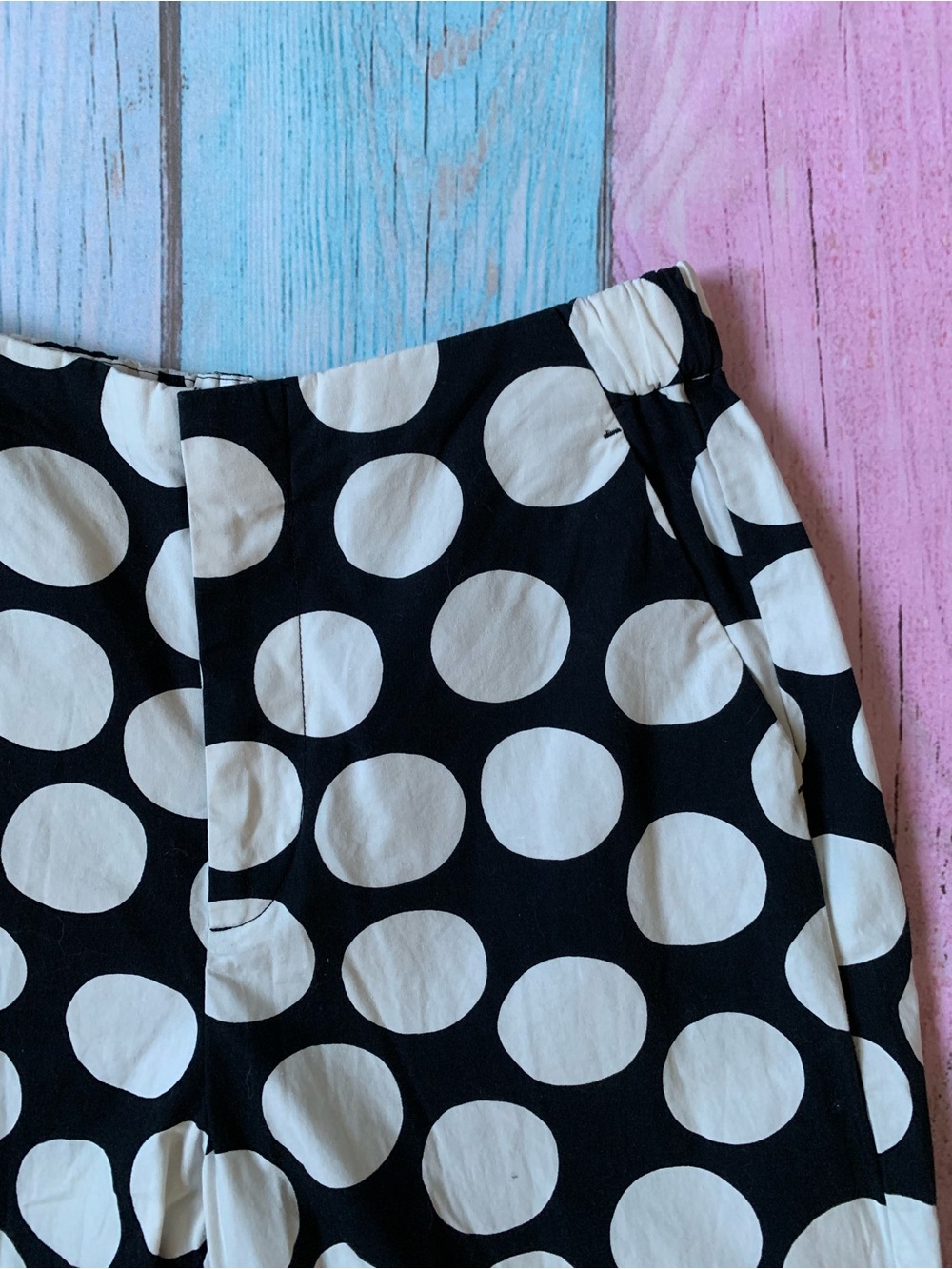 Marimekko Black and White Polka Dot Cropped pants and top Set - Picture 9 of 11